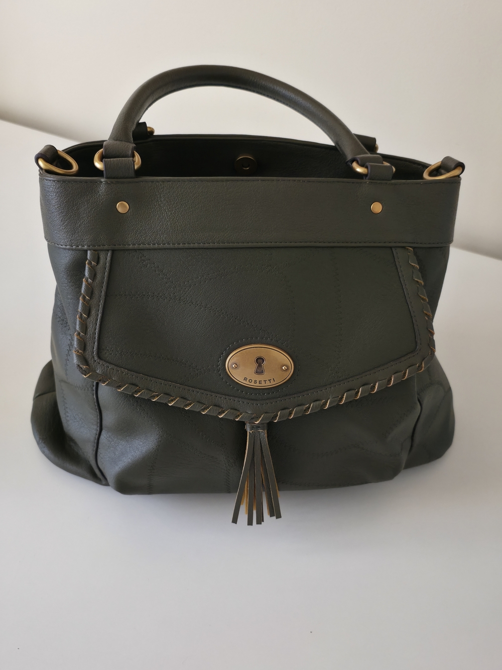 Rosetti Olive‎ Green Leather Tote Bag